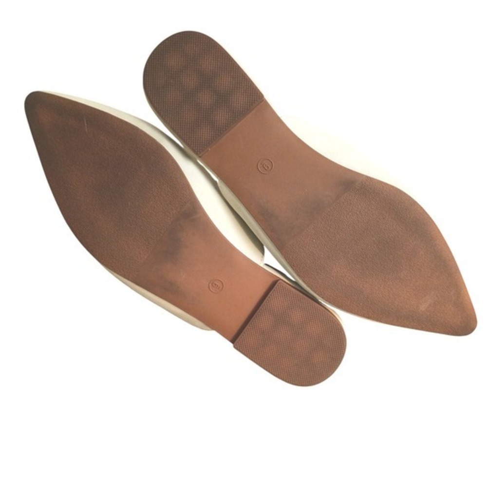 Tilocow Womens Cream Suede Pointed Toe Slip On Mule‎ Flats Size 9 - Picture 7 of 7